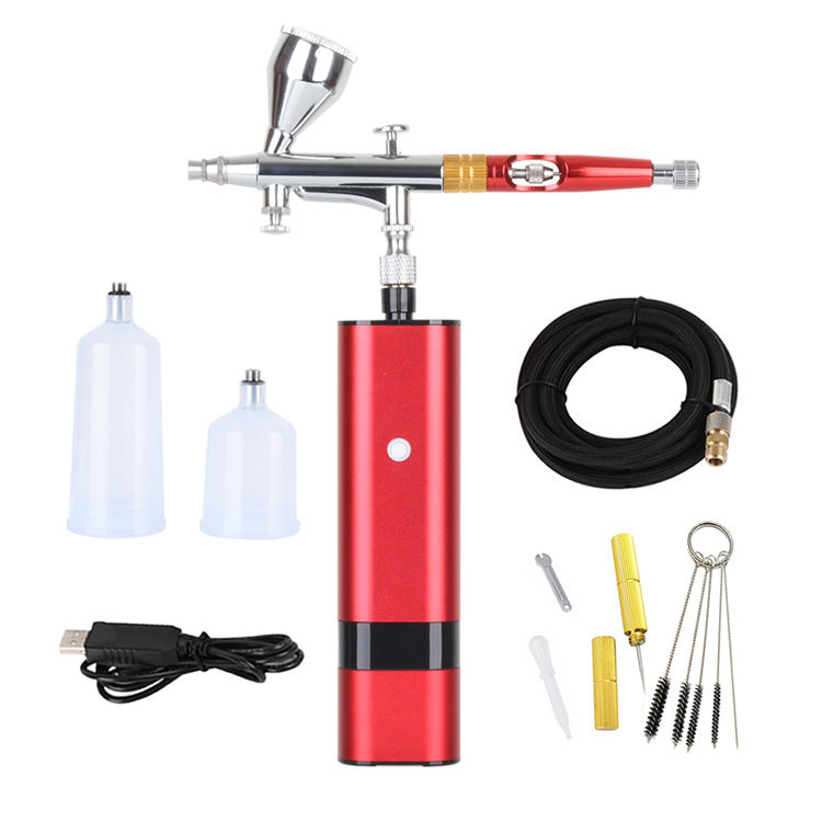Kit de aerógrafo com regulador de pressão pistola de aerógrafo sem fio