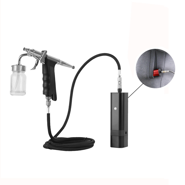 Kit de maquiagem de aerógrafo sem fio automático com copo de alimentação lateral